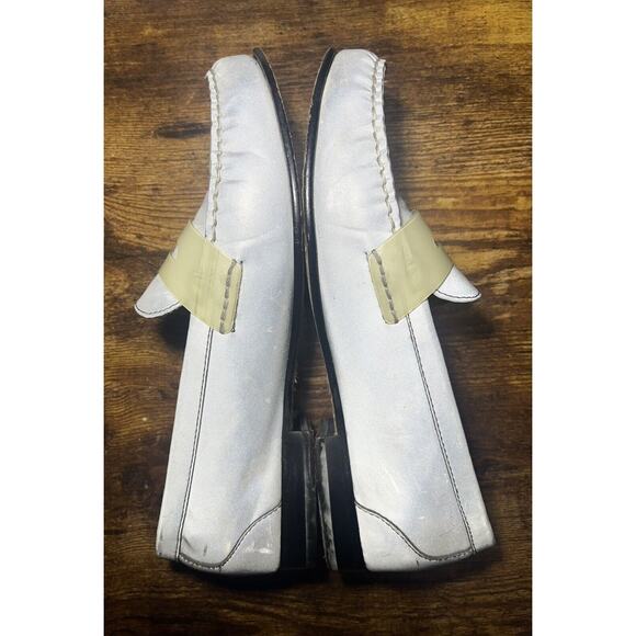 COLE HAAN - Women's Penny Loafer - REFLECTIVE SILVER - Size 7.5 M Slip On - Picture 3 of 12